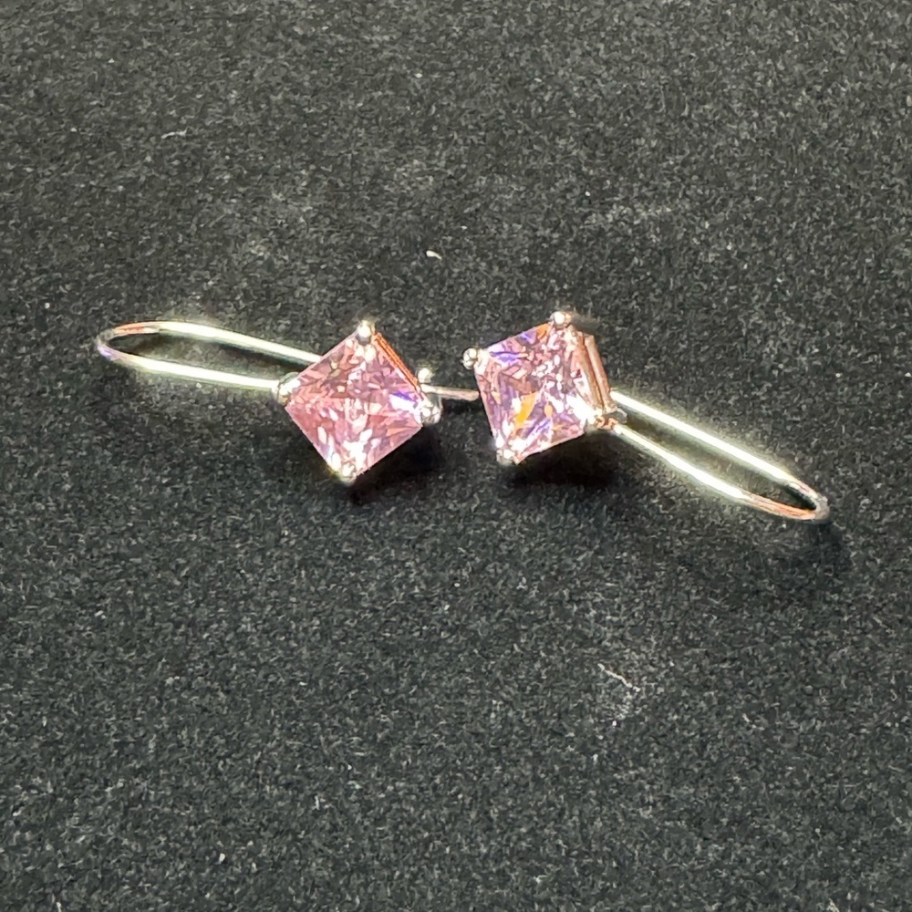 Pink Cubic Zirconia Earrings. NWT.